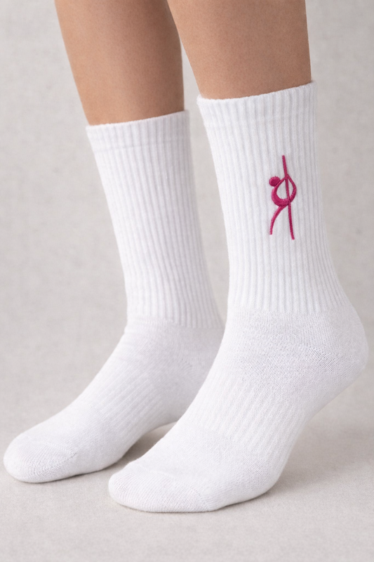 WONDERPOLE Socken onesize – Stickerei dunkles rosa