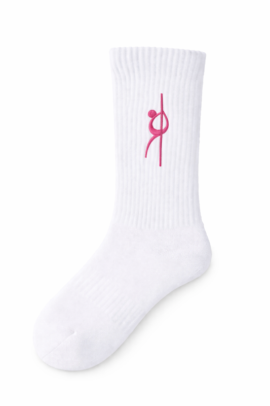 WONDERPOLE Socken onesize – Stickerei dunkles rosa