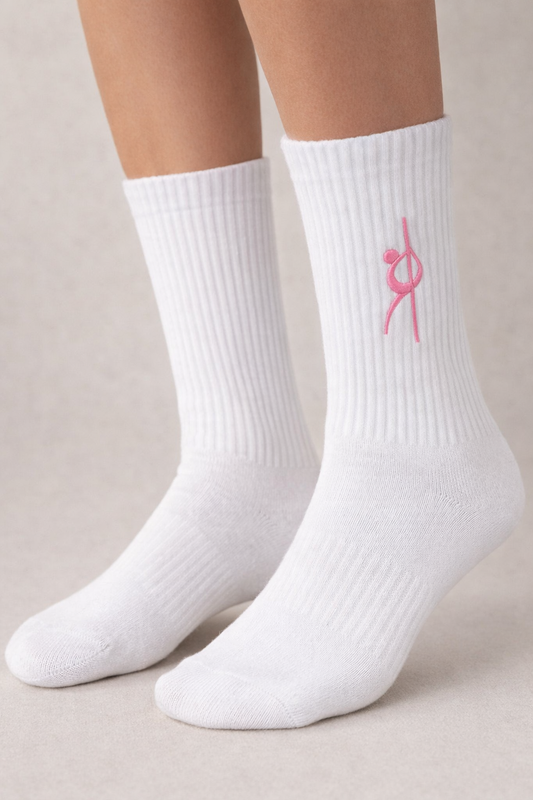WONDERPOLE Socken onesize – Stickerei helles rosa