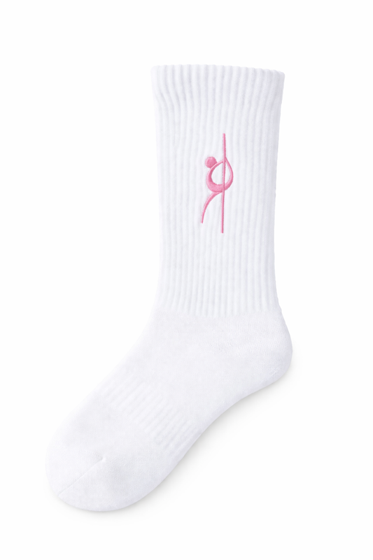 WONDERPOLE Socken onesize – Stickerei helles rosa