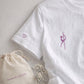 Oversize T-Shirt – Handmade Stickerei rosa