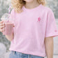 Kids T-Shirt - Handmade Stickerei rosa