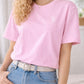 Oversize T-Shirt – Handmade Stickerei weiß