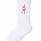 WONDERPOLE Socken onesize – Stickerei dunkles rosa